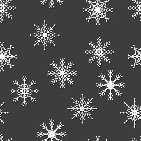 Abstraktní snowflake vzor bezešvé pozadí — Stockový vektor