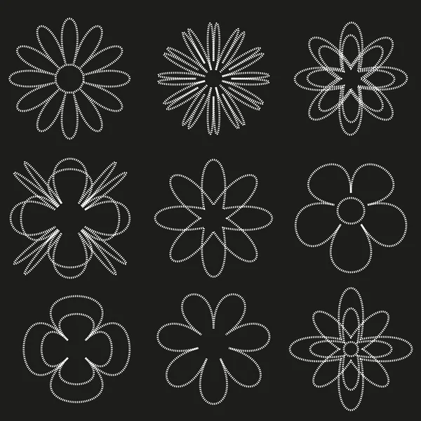 Set abstract flori fundal — Vector de stoc
