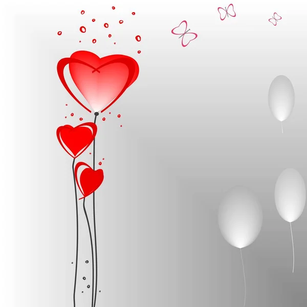 Fond romantique de Saint-Valentin. Carte rétro . — Image vectorielle