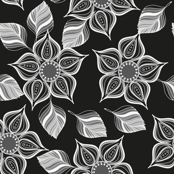 Fondo de patrón sin costura flor abstracta — Vector de stock