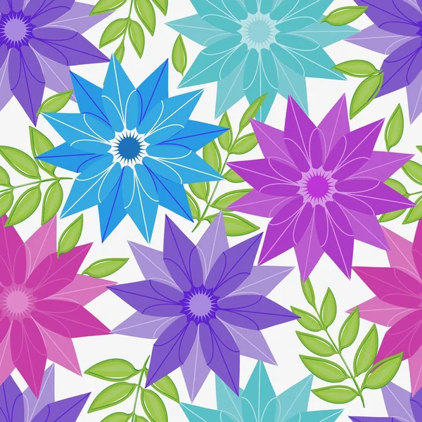 Fondo de patrón sin costura flor abstracta — Vector de stock