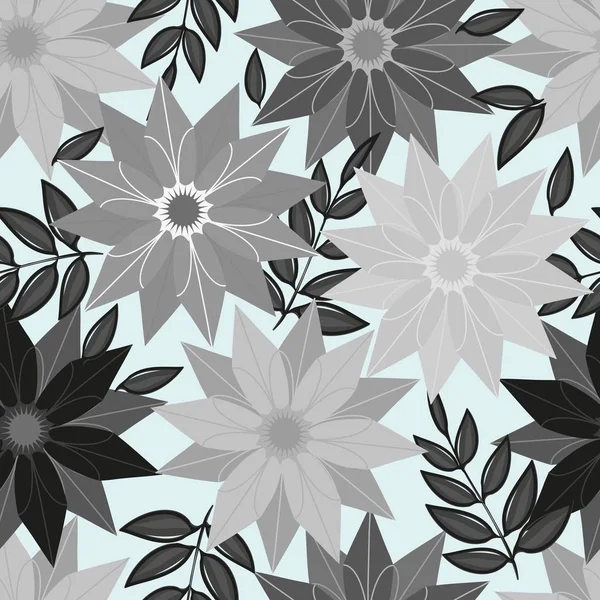 Abstract flower seamless pattern background — Stock Vector