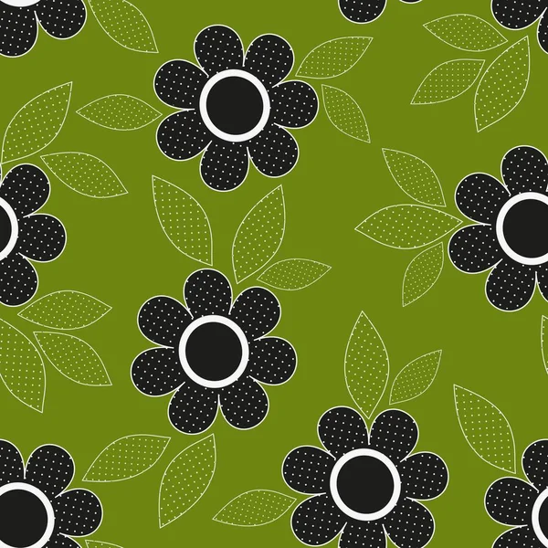 Abstract flower seamless pattern background — Stock Vector