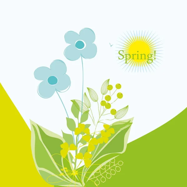 Fondos de flores románticas primavera — Vector de stock