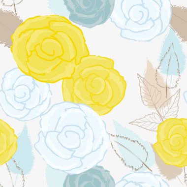 Soyut çiçek pürüzsüz desen arkaplanı