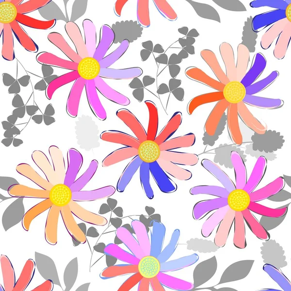 Fondo de patrón sin costura flor abstracta — Vector de stock