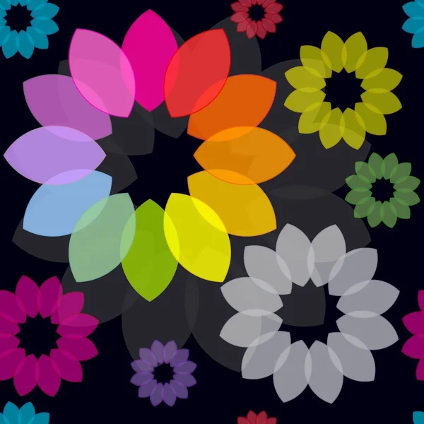 Abstrakcyjny kwiat bezszwu wzór tło — Wektor stockowy