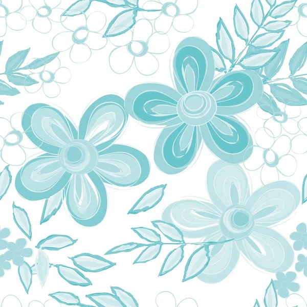 Abstract flower seamless pattern background — Stock Vector