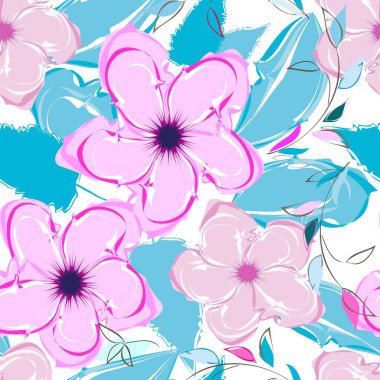Soyut çiçek pürüzsüz desen arkaplanı