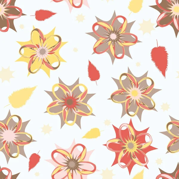Abstrakte Blume nahtlose Muster Hintergrund — Stockvektor