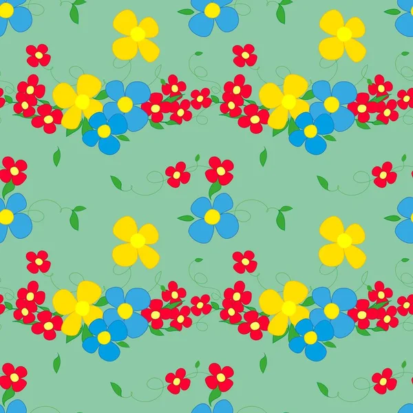 Floral seamless pattern. Retro card. — Stock Vector