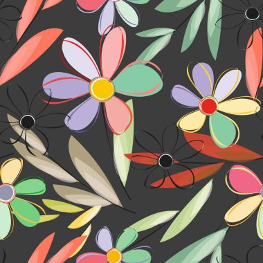 Soyut çiçek pürüzsüz desen arkaplanı