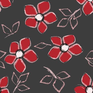 Soyut çiçek pürüzsüz desen arkaplanı