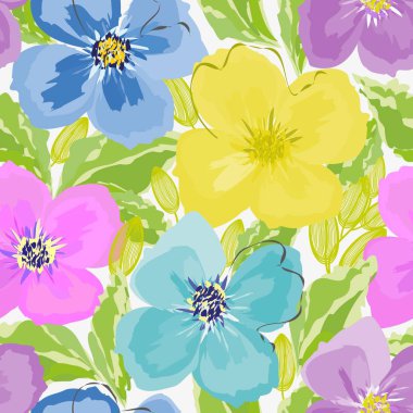 Soyut çiçek pürüzsüz desen arkaplanı
