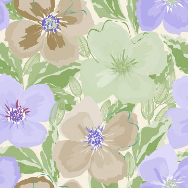Soyut çiçek pürüzsüz desen arkaplanı