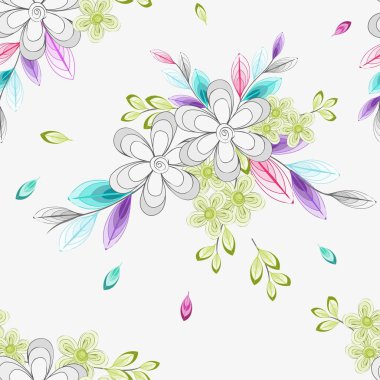 Soyut çiçek pürüzsüz desen arkaplanı