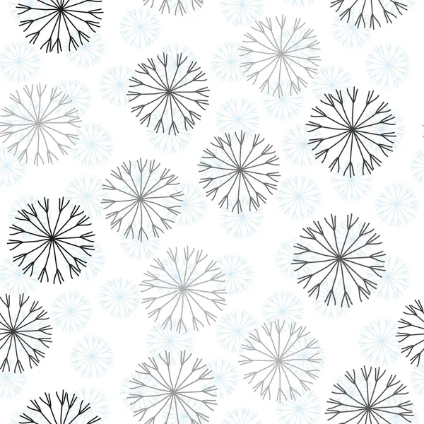 Abstract snowflake seamless pattern background — Stock Vector