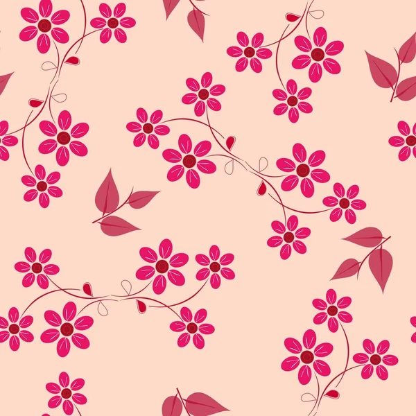 Fondo de patrón sin costura flor abstracta — Vector de stock