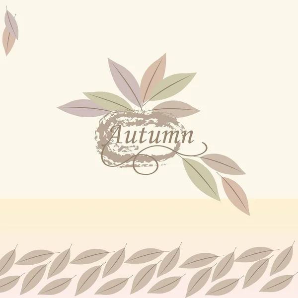 Podzimní listí pozadí abstraktní. Nápis. — Stockový vektor