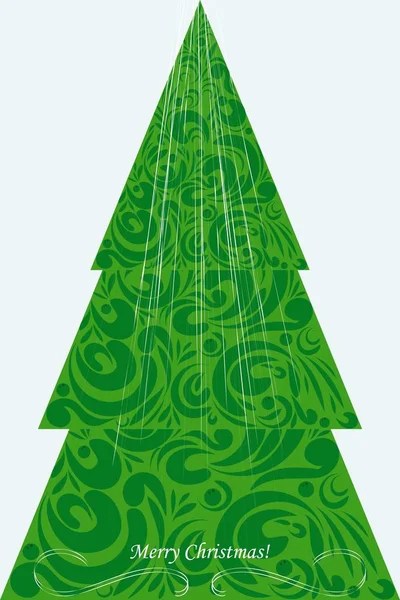 Background with a Christmas tree. — Stock Vector