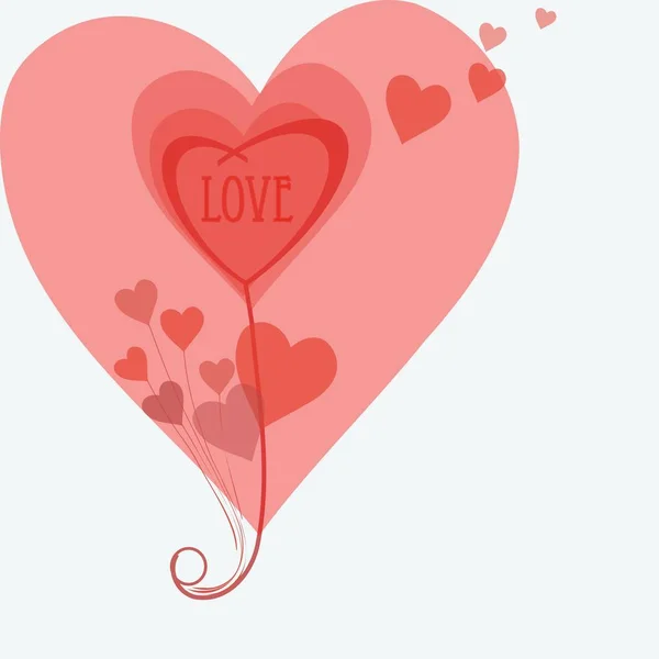로맨틱 한 발렌타인 카드 배경. 발렌틴들의 날. — 스톡 벡터