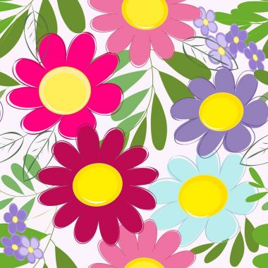 Soyut çiçek pürüzsüz desen arkaplanı