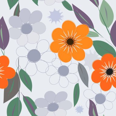 Soyut çiçek pürüzsüz desen arkaplanı