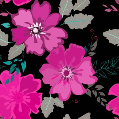 Soyut çiçek pürüzsüz desen arkaplanı