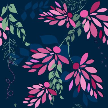 Soyut çiçek pürüzsüz desen arkaplanı