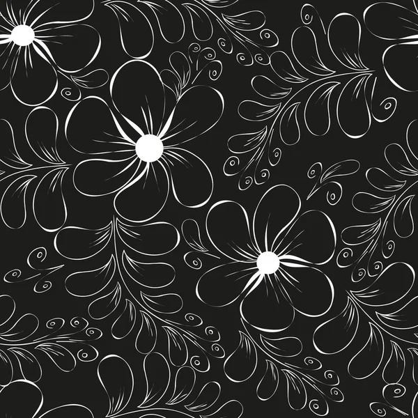 Fondo de patrón sin costura flor abstracta — Vector de stock