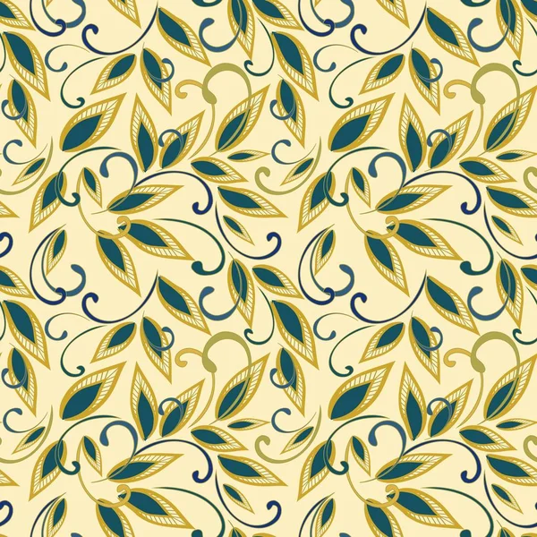 概要花のシームレスなパターンの背景 — ストックベクタ