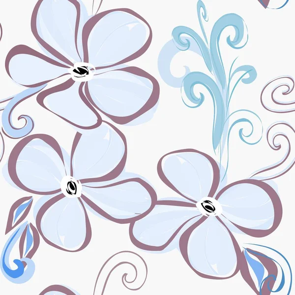 Fleur abstraite fond de motif sans couture — Image vectorielle