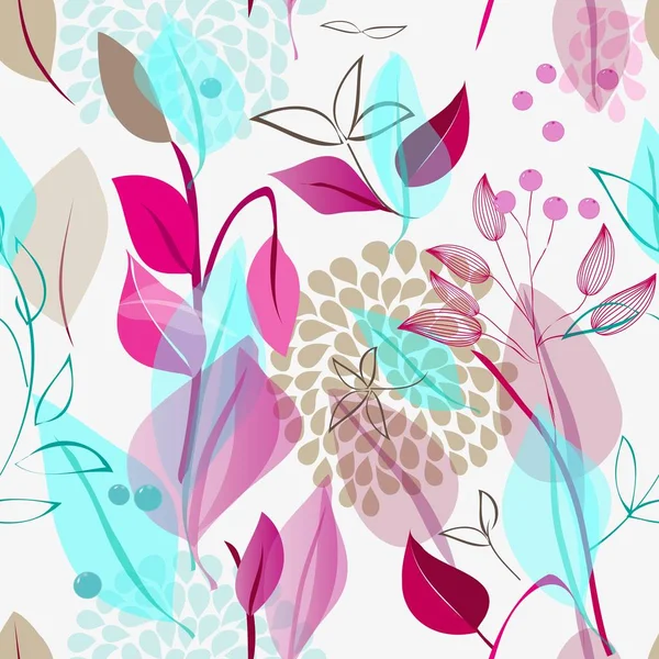 Abstract flower seamless pattern background — Stock Vector