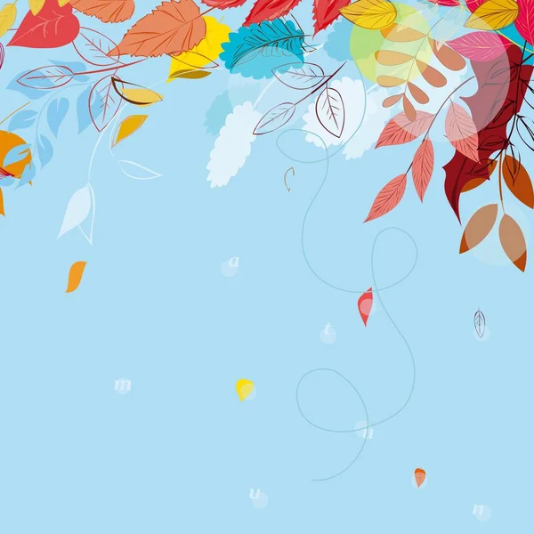 Fond abstrait des feuilles d'automne. Bannière . — Image vectorielle