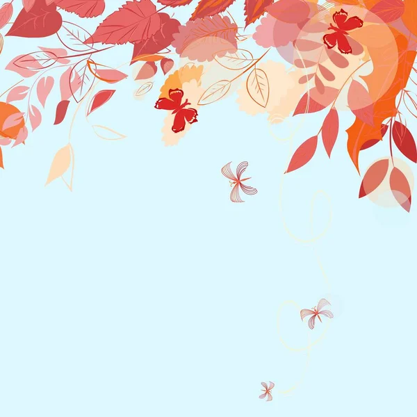 Abstract autumn  leaf background. Banner. — Stock Vector