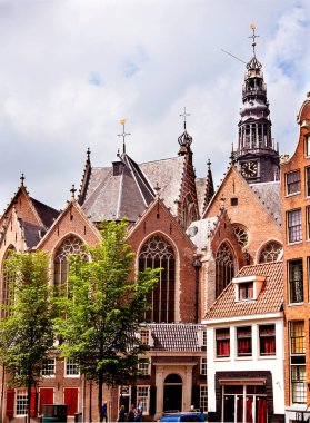 Eski kilisede ana kırmızı ışık bölge, Amsterdam (Oude Kerk)