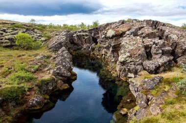Avrasya ve Kuzey Amerika tektonik plakaları - Thingvellir Ulusal Parkı - İzlanda