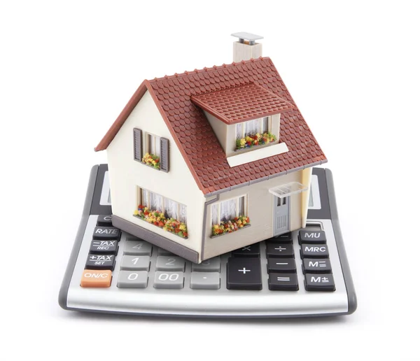 Kredyt hipoteczny kalkulator koncepcja — Zdjęcie stockowe