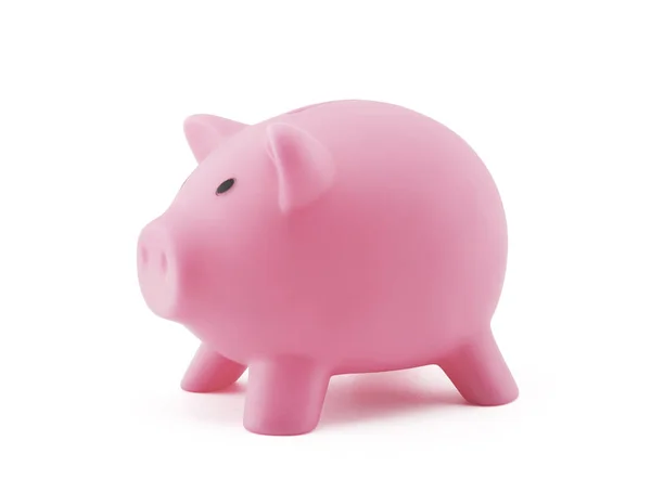 Pink piggy bank with clipping path — Stock Photo, Image