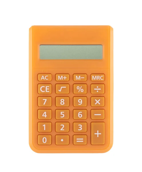 Orange calculator isolated on white with clipping path — Stock Photo, Image