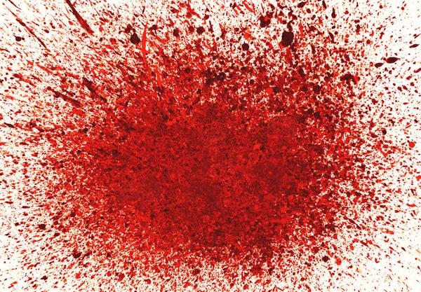 Fondo abstracto con salpicaduras de tinta roja — Foto de Stock