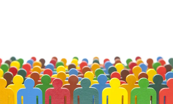 Colorful painted group of people figures — Stock Photo, Image