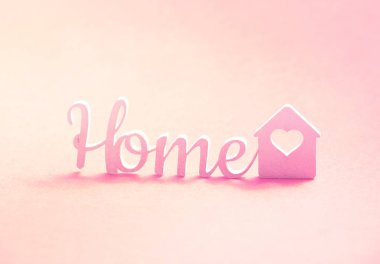 Word ev ve kalp ile küçük ev 