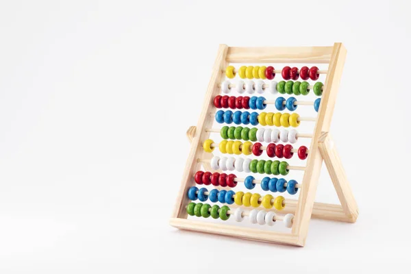 Abacus Tradicional Com Contas Madeira Coloridas — Fotografia de Stock