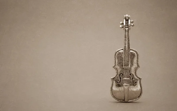 Decorazione Vintage Violino Sfondo Graffiato — Foto Stock