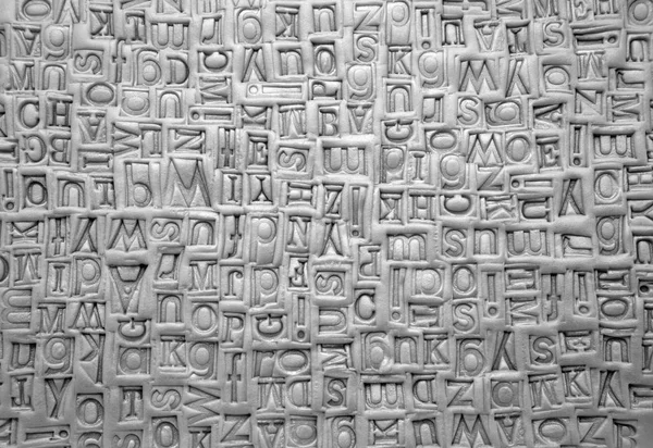 Παλαιόν Ιστορικόν Μπλοκ Letterpress Αποτυπώνεται Πλαστελίνη — Φωτογραφία Αρχείου