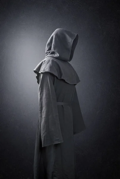 Scary Figure Hooded Cloak — Stock Photo, Image