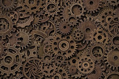 Kaliteli metal pirinç dişlilerin üst görünümü