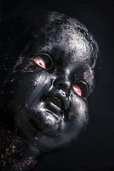 Creepy Doll Dark — Stock Photo, Image