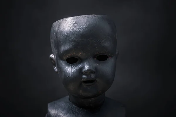 Creepy Doll Dark — Stock Photo, Image